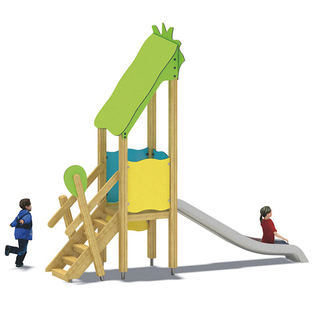 HDPE 아이들의 활주 나무로 되는 실내/옥외 운동장 놀이 기구