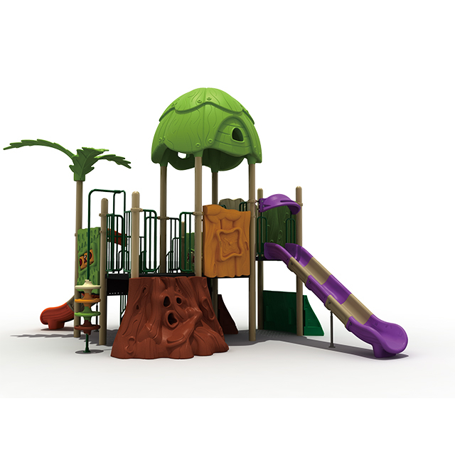유치원을 위한 주문 아이 녹색 숲 옥외 활주 운동장 Playsets