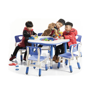 유치원 어린이 가구 실내 테이블과 의자