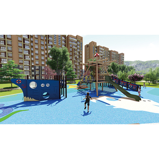 야외 놀이터 어린이 나무 해적선 Playset
