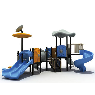 어린이 공상 과학 사용자 정의 가능한 우주 모듈 형 슬라이드 Playsets 놀이 공원을위한 야외 전원이 공급되지 않는 놀이터 장비